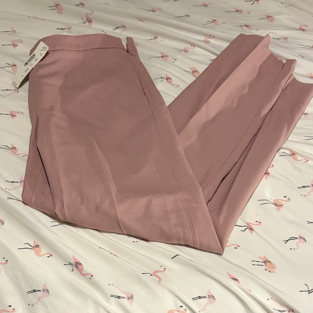 J. Crew Straight Leg Pants in Dusty Rose Pink